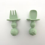 Baby Silicone Compartment Plate Drop-resistant Suit